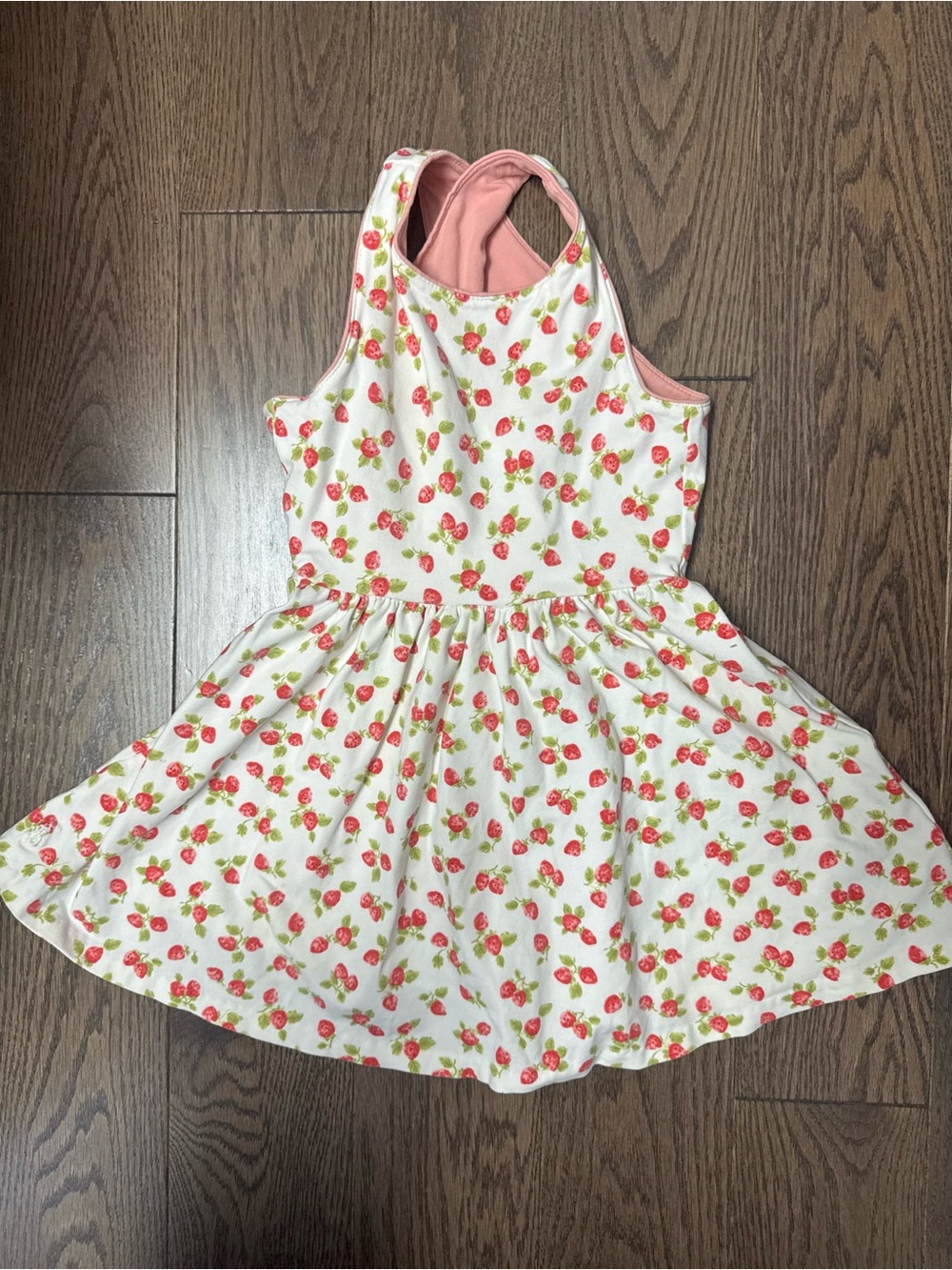Ralph Lauren White Dress with Pink Strawberry Print 2T